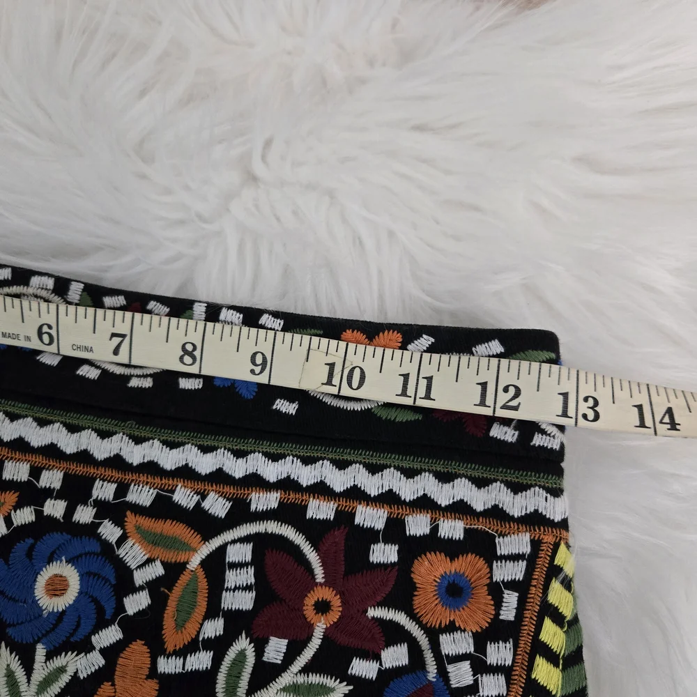 Lulus Embroidered Boho Bohemian Floral Multicolor Skirt Size XS - Picture 5 of 9